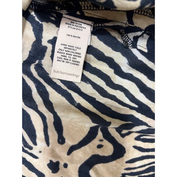 Soft Surroundings Zebra Print Open-Front Kimono Cardigan Lightweight Layer - Picture 4 of 7